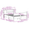 vidaXL Bed Frame without Mattress 150x200 cm King Size Solid Wood Pine