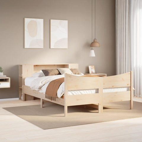 vidaXL Bed Frame without Mattress 150x200 cm King Size Solid Wood Pine