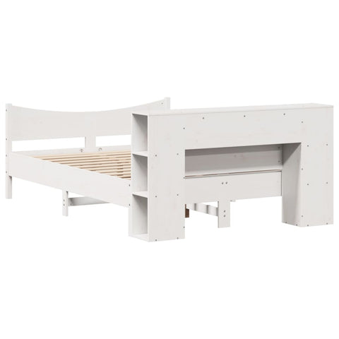 vidaXL Bed Frame without Mattress White 120x200 cm Solid Wood Pine