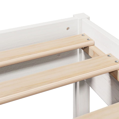 vidaXL Bed Frame without Mattress White 120x200 cm Solid Wood Pine