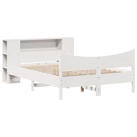 vidaXL Bed Frame without Mattress White 140x190 cm Solid Wood Pine