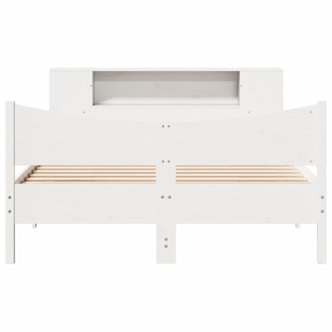 vidaXL Bed Frame without Mattress White 140x190 cm Solid Wood Pine