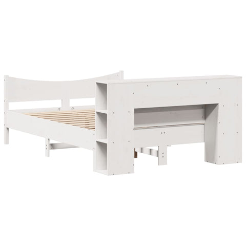 vidaXL Bed Frame without Mattress White 140x190 cm Solid Wood Pine
