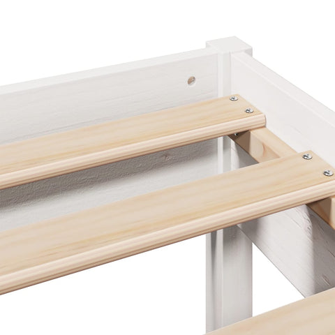 vidaXL Bed Frame without Mattress White 140x190 cm Solid Wood Pine