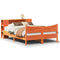 vidaXL Bed Frame without Mattress Wax Brown 120x190 cm Small Double Solid Wood Pine