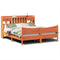 vidaXL Bed Frame without Mattress Wax Brown 200x200 cm Solid Wood Pine