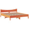vidaXL Bed Frame without Mattress Wax Brown 200x200 cm Solid Wood Pine