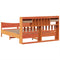 vidaXL Bed Frame without Mattress Wax Brown 200x200 cm Solid Wood Pine
