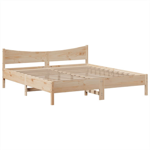 vidaXL Bed Frame without Mattress 180x200 cm Super King Solid Wood Pine