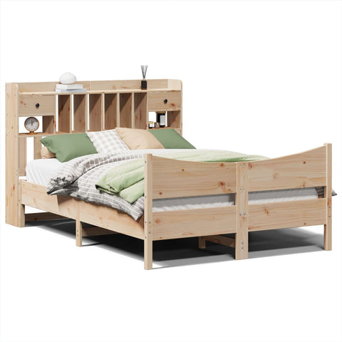 vidaXL Bed Frame without Mattress 150x200 cm King Size Solid Wood Pine