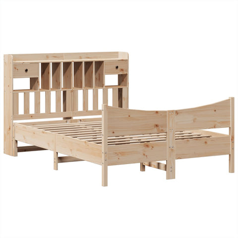 vidaXL Bed Frame without Mattress 150x200 cm King Size Solid Wood Pine