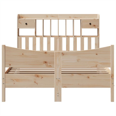 vidaXL Bed Frame without Mattress 150x200 cm King Size Solid Wood Pine