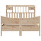 vidaXL Bed Frame without Mattress 150x200 cm King Size Solid Wood Pine