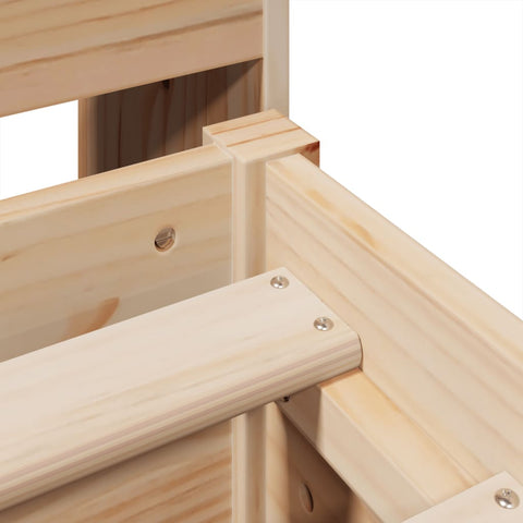 vidaXL Bed Frame without Mattress 150x200 cm King Size Solid Wood Pine