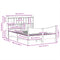 vidaXL Bed Frame without Mattress 150x200 cm King Size Solid Wood Pine