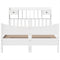 vidaXL Bed Frame without Mattress White 150x200 cm King Size Solid Wood Pine