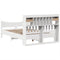 vidaXL Bed Frame without Mattress White 150x200 cm King Size Solid Wood Pine