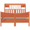 vidaXL Bed Frame without Mattress Wax Brown 150x200 cm King Size Solid Wood Pine