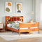 vidaXL Bed Frame without Mattress Wax Brown 150x200 cm King Size Solid Wood Pine