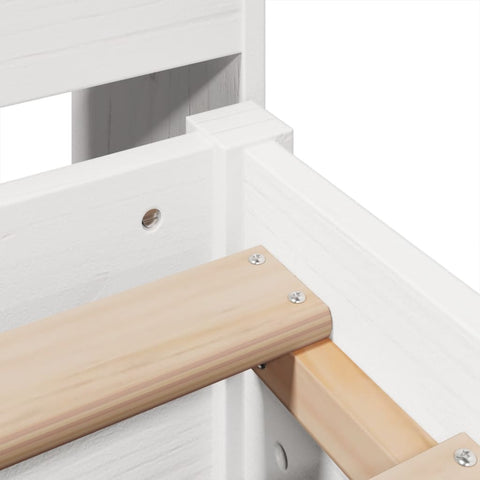 vidaXL Bed Frame without Mattress White 140x200 cm Solid Wood Pine
