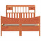 vidaXL Bed Frame without Mattress Wax Brown 140x200 cm Solid Wood Pine