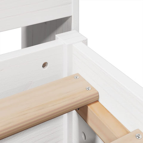 vidaXL Bed Frame without Mattress White 140x190 cm Solid Wood Pine