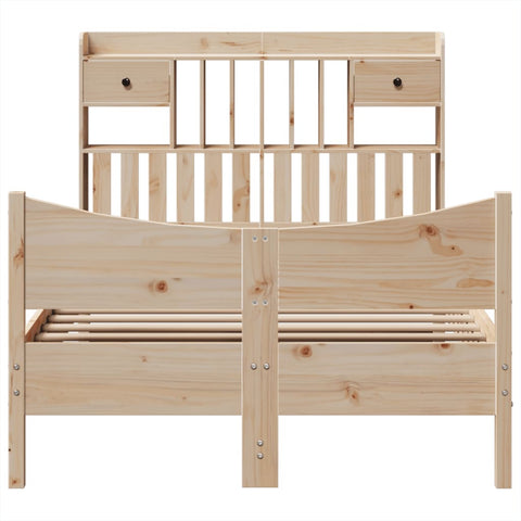 vidaXL Bed Frame without Mattress 135x190 cm Double Solid Wood Pine