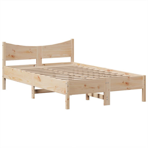 vidaXL Bed Frame without Mattress 135x190 cm Double Solid Wood Pine