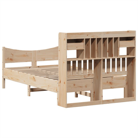 vidaXL Bed Frame without Mattress 135x190 cm Double Solid Wood Pine