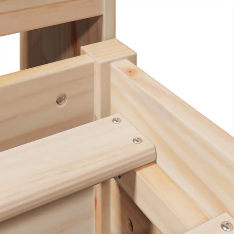 vidaXL Bed Frame without Mattress 135x190 cm Double Solid Wood Pine