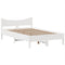 vidaXL Bed Frame without Mattress White 135x190 cm Double Solid Wood Pine