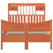 vidaXL Bed Frame without Mattress Wax Brown 135x190 cm Double Solid Wood Pine