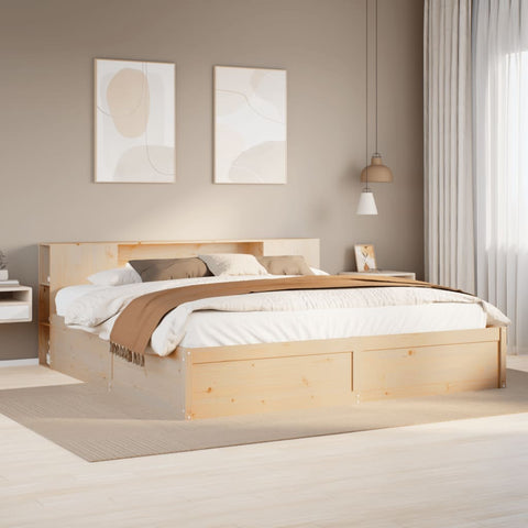 vidaXL Bed Frame without Mattress 200x200 cm Solid Wood Pine