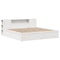 vidaXL Bed Frame without Mattress White 200x200 cm Solid Wood Pine