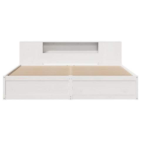 vidaXL Bed Frame without Mattress White 200x200 cm Solid Wood Pine