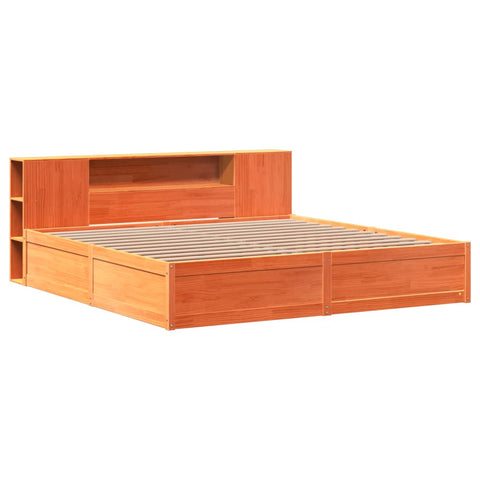 vidaXL Bed Frame without Mattress Wax Brown 200x200 cm Solid Wood Pine