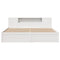 vidaXL Bed Frame without Mattress White 180x200 cm Super King Solid Wood Pine