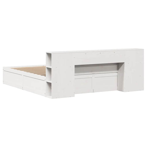 vidaXL Bed Frame without Mattress White 180x200 cm Super King Solid Wood Pine