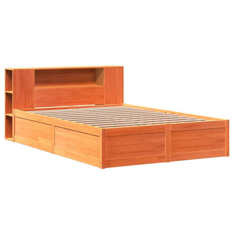 vidaXL Bed Frame without Mattress Wax Brown 160x200 cm Solid Wood Pine