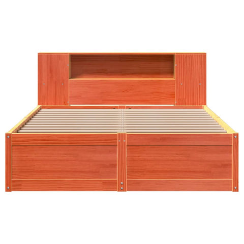 vidaXL Bed Frame without Mattress Wax Brown 160x200 cm Solid Wood Pine