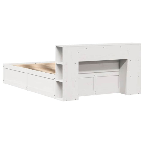 vidaXL Bed Frame without Mattress White 140x200 cm Solid Wood Pine
