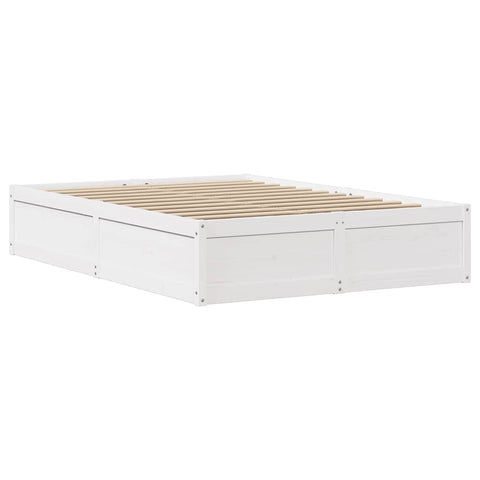 vidaXL Bed Frame without Mattress White 120x200 cm Solid Wood Pine