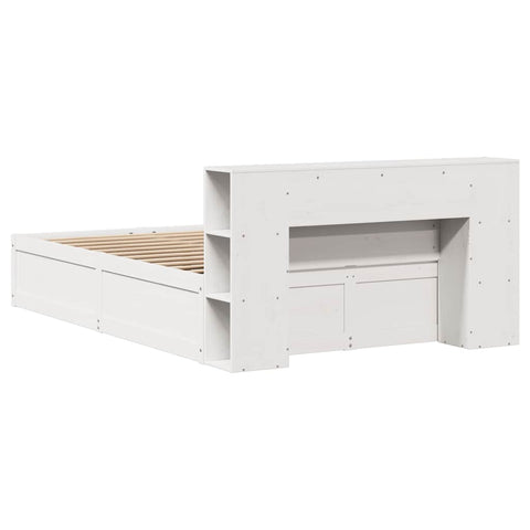 vidaXL Bed Frame without Mattress White 120x200 cm Solid Wood Pine