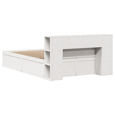 vidaXL Bed Frame without Mattress White 140x190 cm Solid Wood Pine