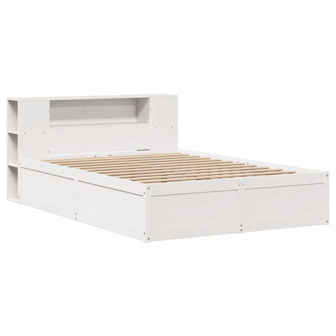 vidaXL Bed Frame without Mattress White 120x190 cm Small Double Solid Wood Pine