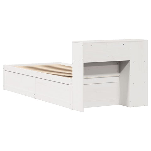 vidaXL Bed Frame without Mattress White 100x200 cm Solid Wood Pine