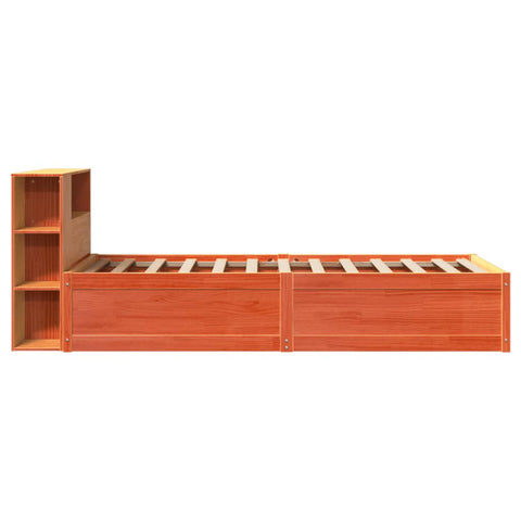 vidaXL Bed Frame without Mattress Wax Brown 100x200 cm Solid Wood Pine