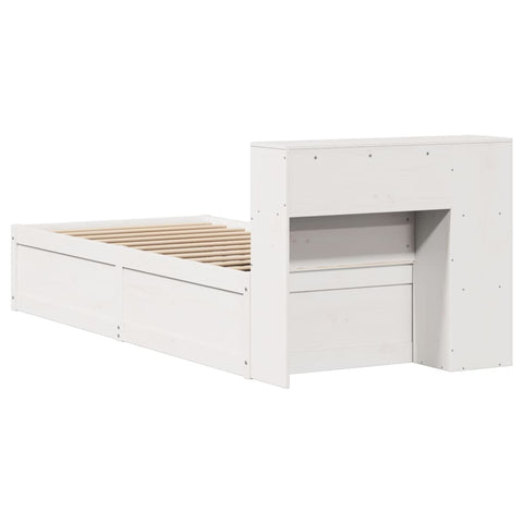 vidaXL Bed Frame without Mattress White 90x200 cm Solid Wood Pine