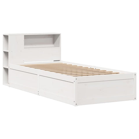 vidaXL Bed Frame without Mattress White 90x190 cm Single Solid Wood Pine