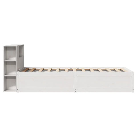 vidaXL Bed Frame without Mattress White 75x190 cm Small Single Solid Wood Pine